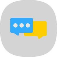 Speech Bubble Flat Curve Icon Design vector