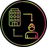 B2c Line Gradient Due Color Icon Design vector