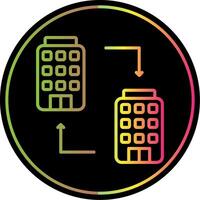 B2b Line Gradient Due Color Icon Design vector