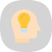 Idea Flat Curve Icon Design vector