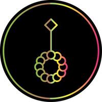 Belly Piercing Line Gradient Due Color Icon Design vector