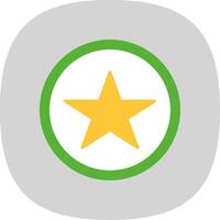 Star Flat Curve Icon Design vector