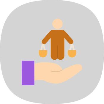 Dicision Flat Curve Icon Design vector