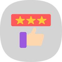 Rating Flat Curve Icon Design vector