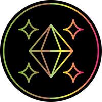 Crystal Line Gradient Due Color Icon Design vector