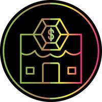 Pawn Shop Line Gradient Due Color Icon Design vector