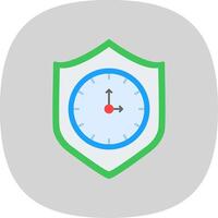 Reliablity Flat Curve Icon Design vector