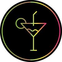 Cocktail Line Gradient Due Color Icon Design vector