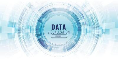 futuristic data visualization technology concept banner vector