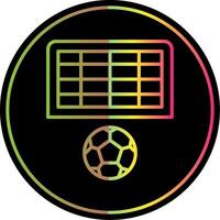 Football Goal Line Gradient Due Color Icon Design vector