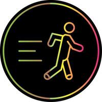 Jogging Line Gradient Due Color Icon Design vector