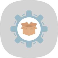 Product Management Flat Curve Icon Design vector