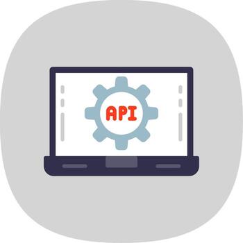 software solicitud plano curva icono diseño vector