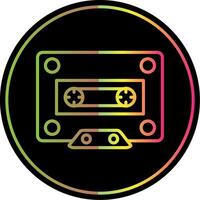 Cassette Line Gradient Due Color Icon Design vector