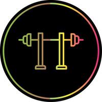 Squat Line Gradient Due Color Icon Design vector