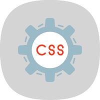Css Coding Flat Curve Icon Design vector