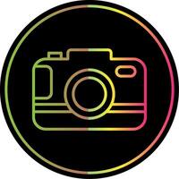 Camera Line Gradient Due Color Icon Design vector