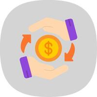 Loan Flat Curve Icon Design vector