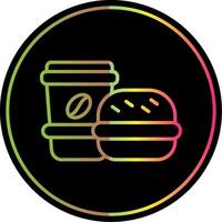 Burger Line Gradient Due Color Icon Design vector