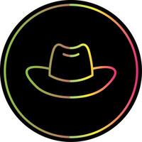 Cowboy Hat Line Gradient Due Color Icon Design vector