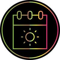 Calendar Line Gradient Due Color Icon Design vector