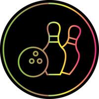 Bowling Line Gradient Due Color Icon Design vector