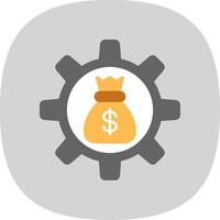 Asset Management Flat Curve Icon Design vector