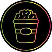 Popcorn Line Gradient Due Color Icon Design vector