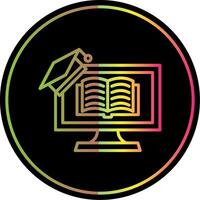 Computer Line Gradient Due Color Icon Design vector