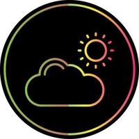 Cloud Line Gradient Due Color Icon Design vector