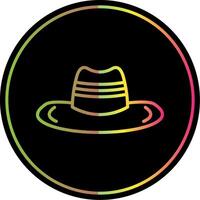 Cowboy Hat Line Gradient Due Color Icon Design vector