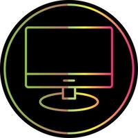 Lcd Line Gradient Due Color Icon Design vector