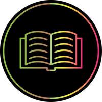 Open Book Line Gradient Due Color Icon Design vector