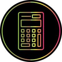 calculadora línea degradado debido color icono diseño vector