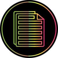 File Line Gradient Due Color Icon Design vector