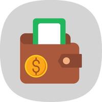 Digital Wallet Flat Curve Icon Design vector