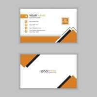 Modern Business card design with qr code template vector