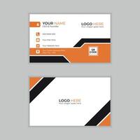 Modern Business card design with qr code template vector