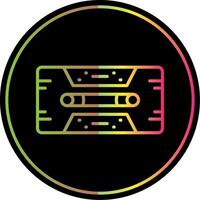 Cassette Tape Line Gradient Due Color Icon Design vector