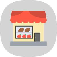 Food Store Flat Curve Icon Design vector