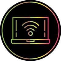 Wifi Line Gradient Due Color Icon Design vector