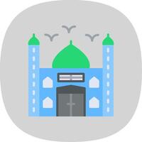 Mosque Flat Curve Icon Design vector