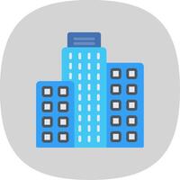 Building Flat Curve Icon Design vector