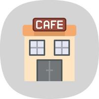 Cafe Flat Curve Icon Design vector