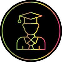 Graduation Line Gradient Due Color Icon Design vector