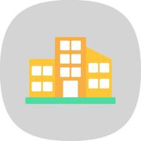 Building Flat Curve Icon Design vector