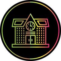 University Line Gradient Due Color Icon Design vector