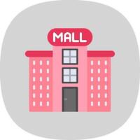 Shopping Mall Flat Curve Icon Design vector