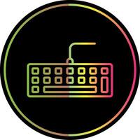 teclado línea degradado debido color icono diseño vector