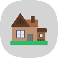 House Flat Curve Icon Design vector